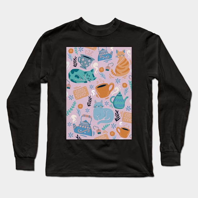 Tea Catty Long Sleeve T-Shirt by chloeklbennett